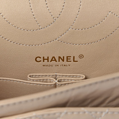 Chanel Patent Distressed Calfskin Quilted 2.55 Reissue 225 Flap Beige 6 of 11