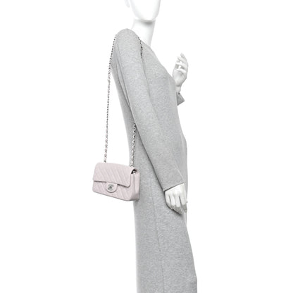 Chanel Lambskin Quilted Mini Rectangular Flap Light Purple 2 of 12