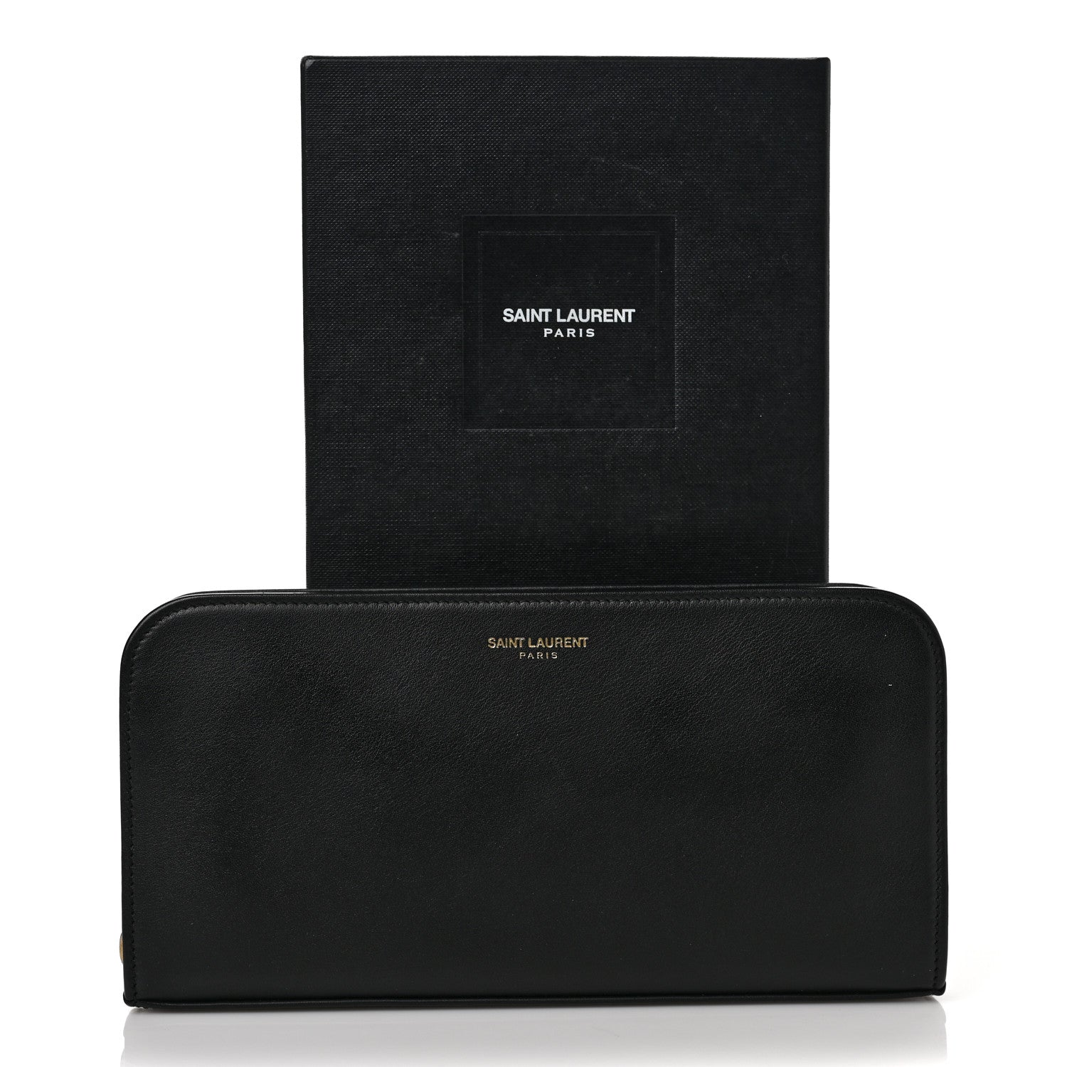 Saint Laurent Calfskin Classic Zip Around Continental Wallet Black 8 of 8