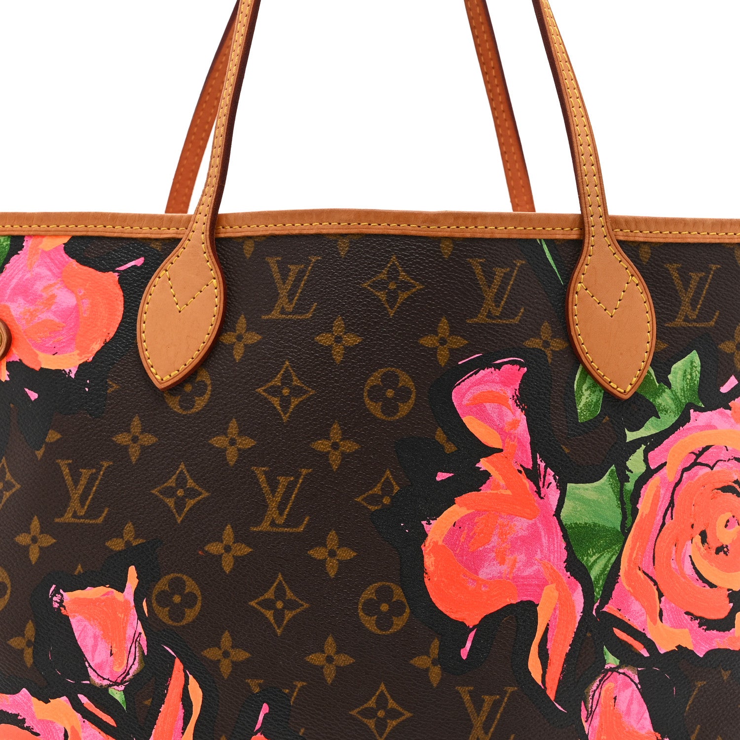 Louis Vuitton Monogram Roses Neverfull MM 8 of 10