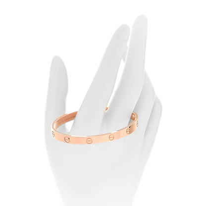 Cartier 18K Pink Gold LOVE Bracelet 19 2 of 5