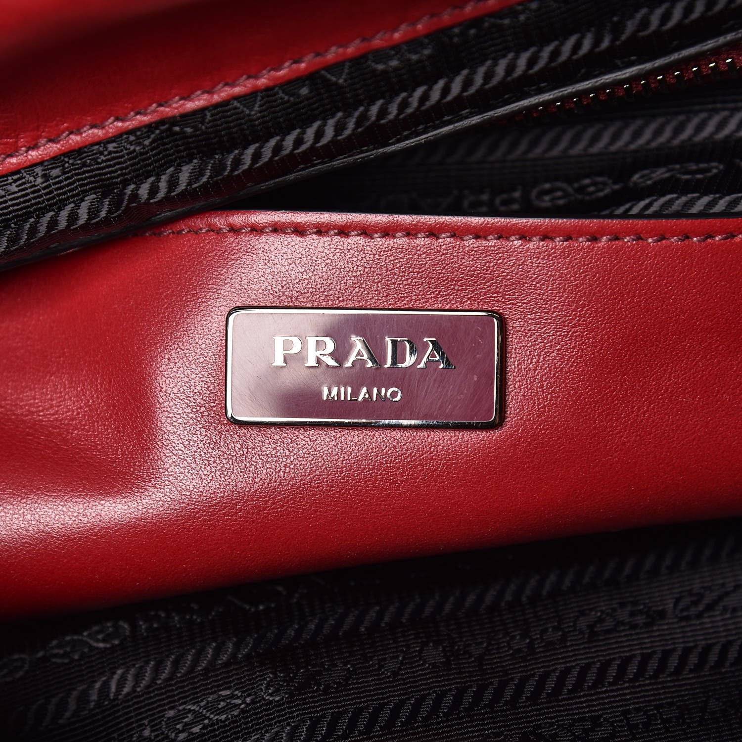 Prada Soft Calf Shoulder Bag Rubino 6 of 10