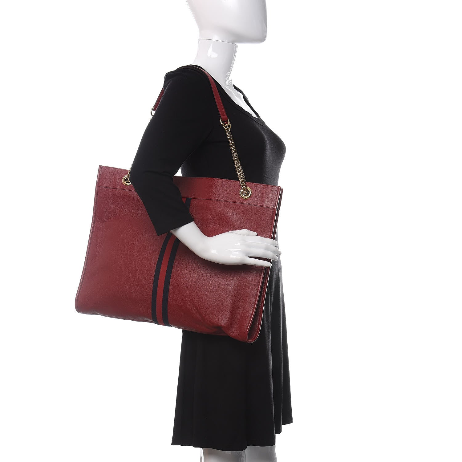 Gucci Calfskin Large Rajah Chain Tote Romantic Cherry 2 of 10