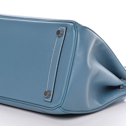 Hermes Epsom Birkin 30 Blue Jean 7 of 9