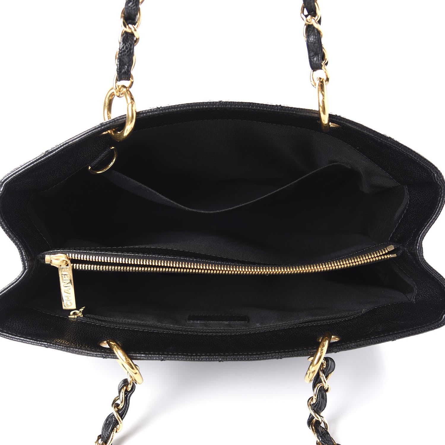 Chanel Caviar Quilted Grand Shopping Tote GST Black 5 of 10