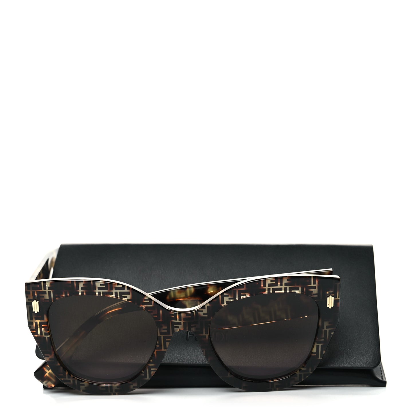 Acetate Fendi Roma Cat Eye Sunglasses FF 0435/S Havana