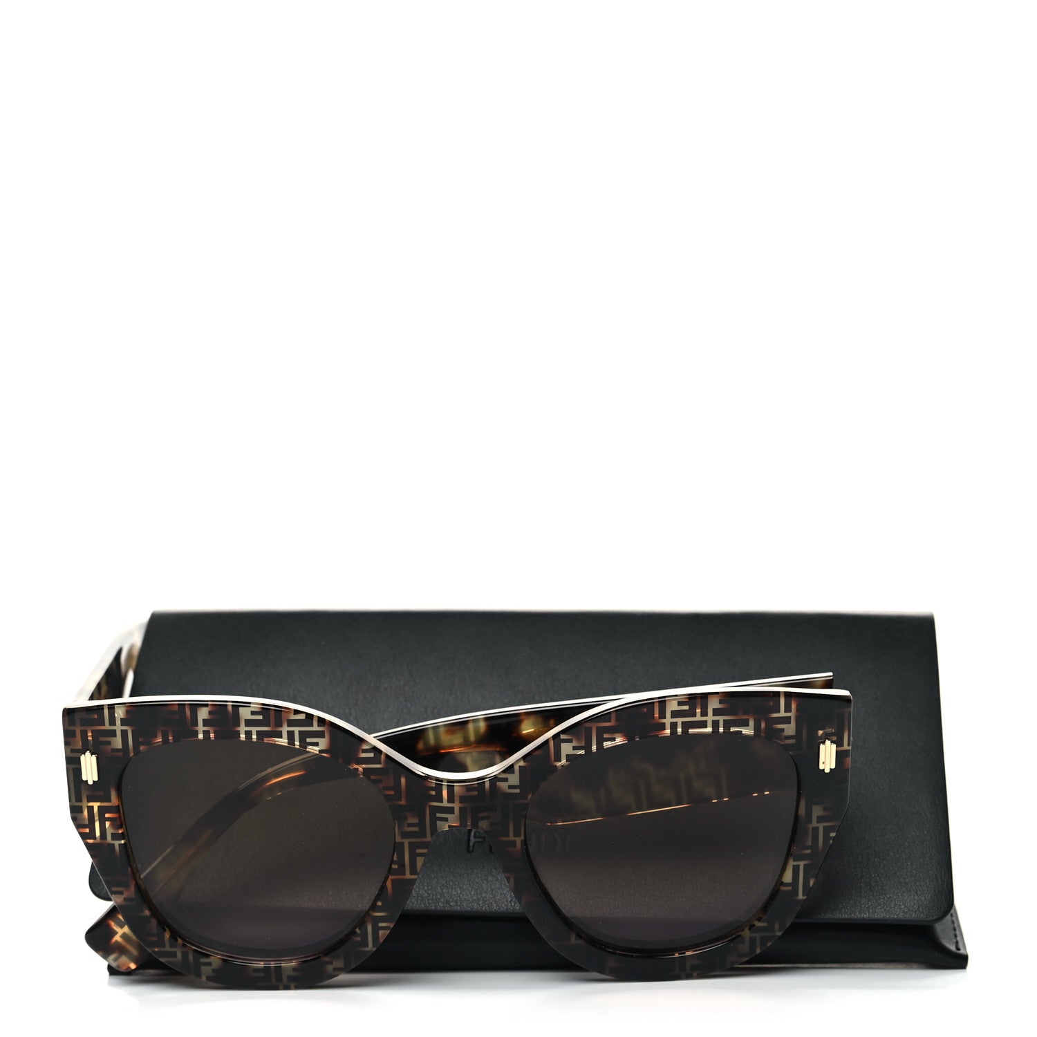 Fendi Acetate Fendi Roma Cat Eye Sunglasses FF 0435/S Havana 7 of 7