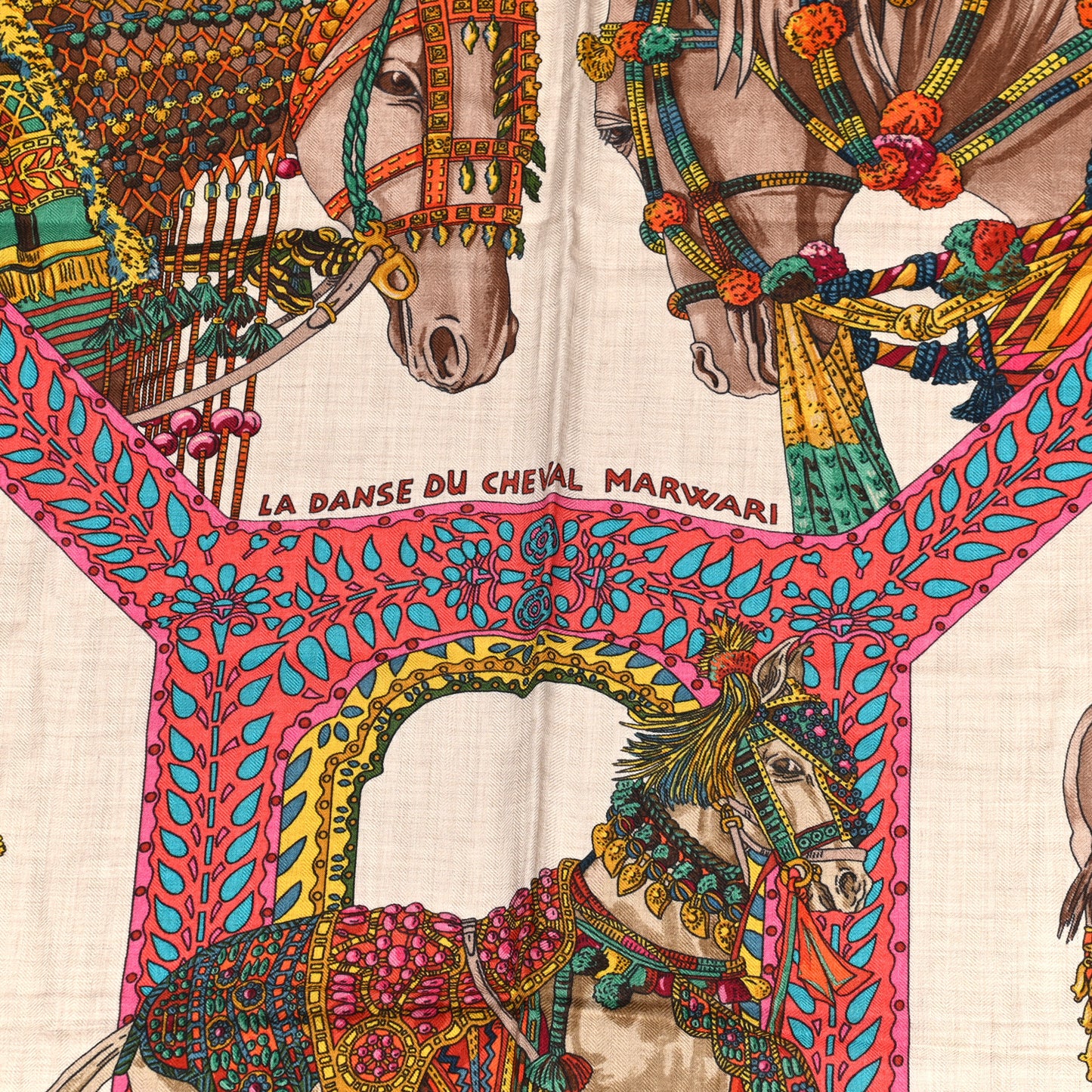 Cashmere Silk La Danse Du Cheval Marwari Shawl 140