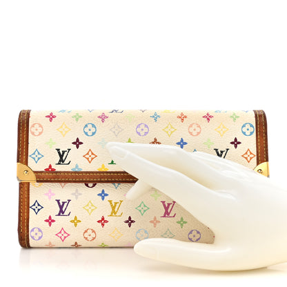 Louis Vuitton Monogram Multicolor Porte Tresor International Wallet White 2 of 16