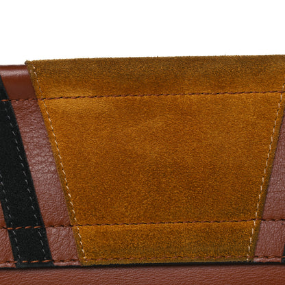 Chloe Suede Calfskin Patchwork Medium Faye Shoulder Bag Tobacco 10 of 10