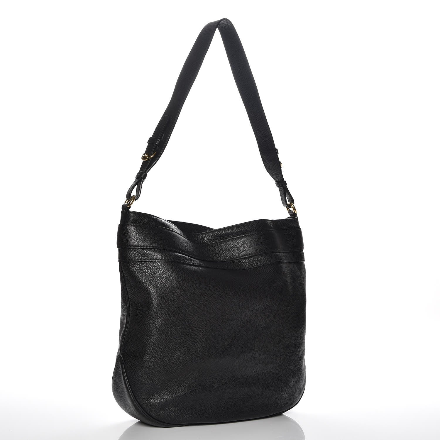 Gucci Calfskin Large Ride Shoulder Bag Black 3 of 7