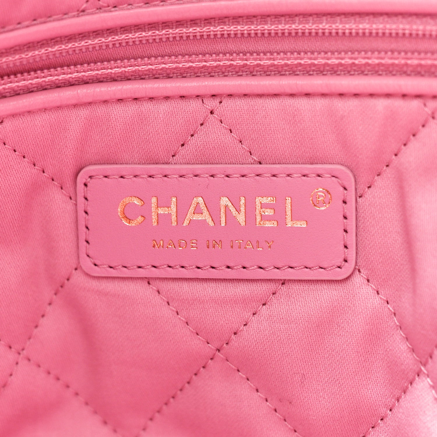 Chanel Shiny Calfskin Quilted Small Chanel 22 Pink 7 of 10