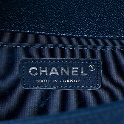 Chanel Caviar Quilted Medium Boy Flap Dark Blue 6 of 15