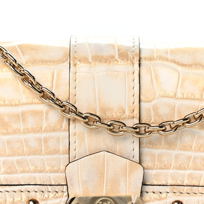 Louis Vuitton Alligator Trunk Chain Wallet Pearl 7 of 9