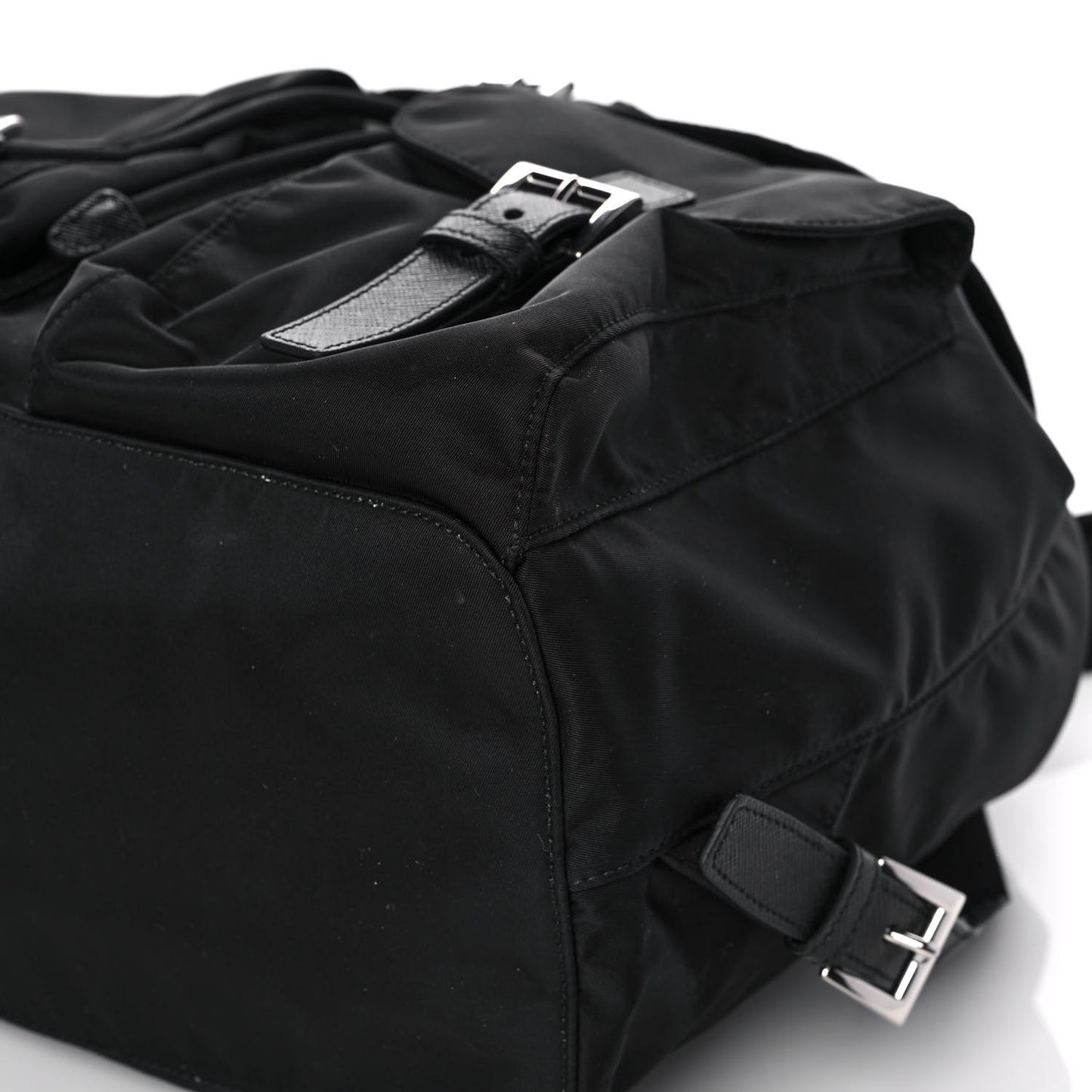 Tessuto Nylon Saffiano Medium Backpack Black