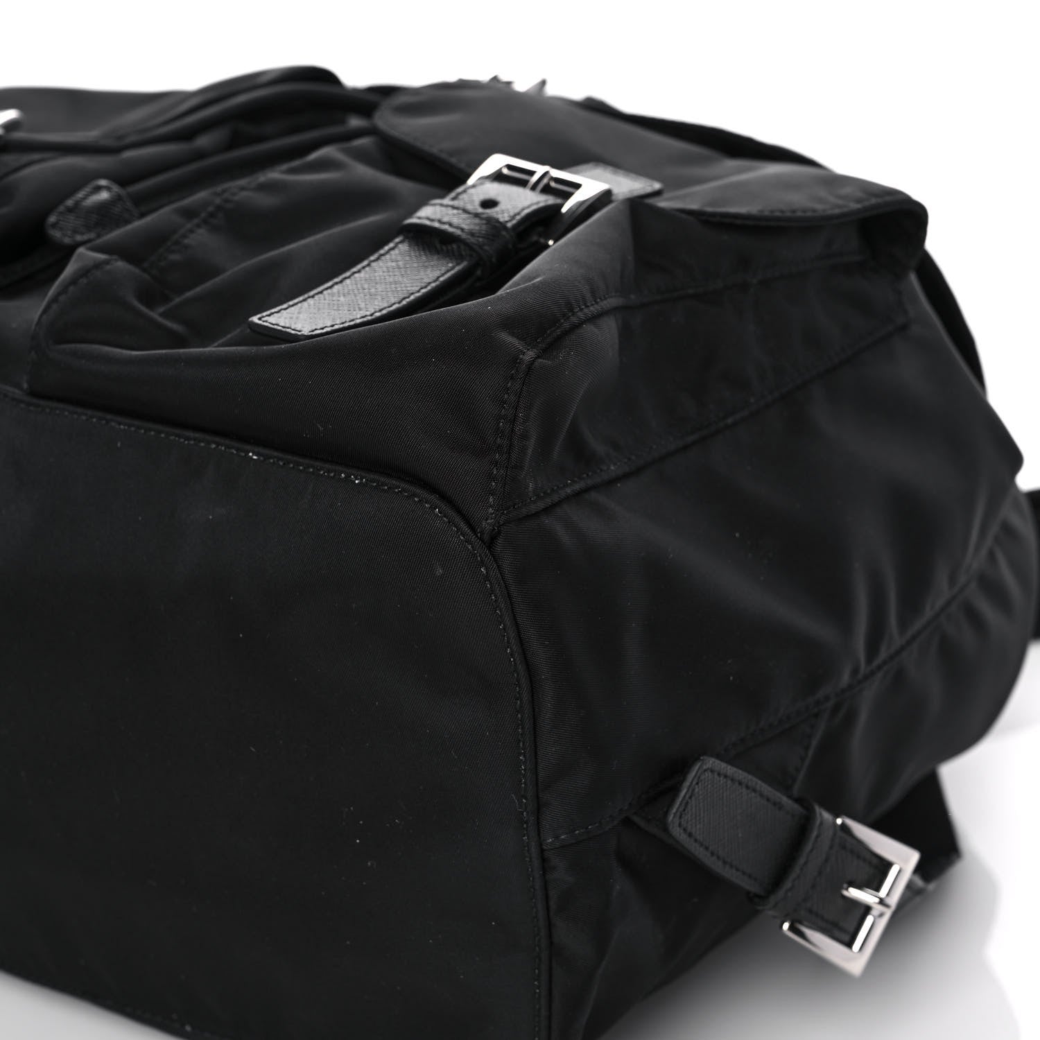 Prada Tessuto Nylon Saffiano Medium Backpack Black 14 of 16