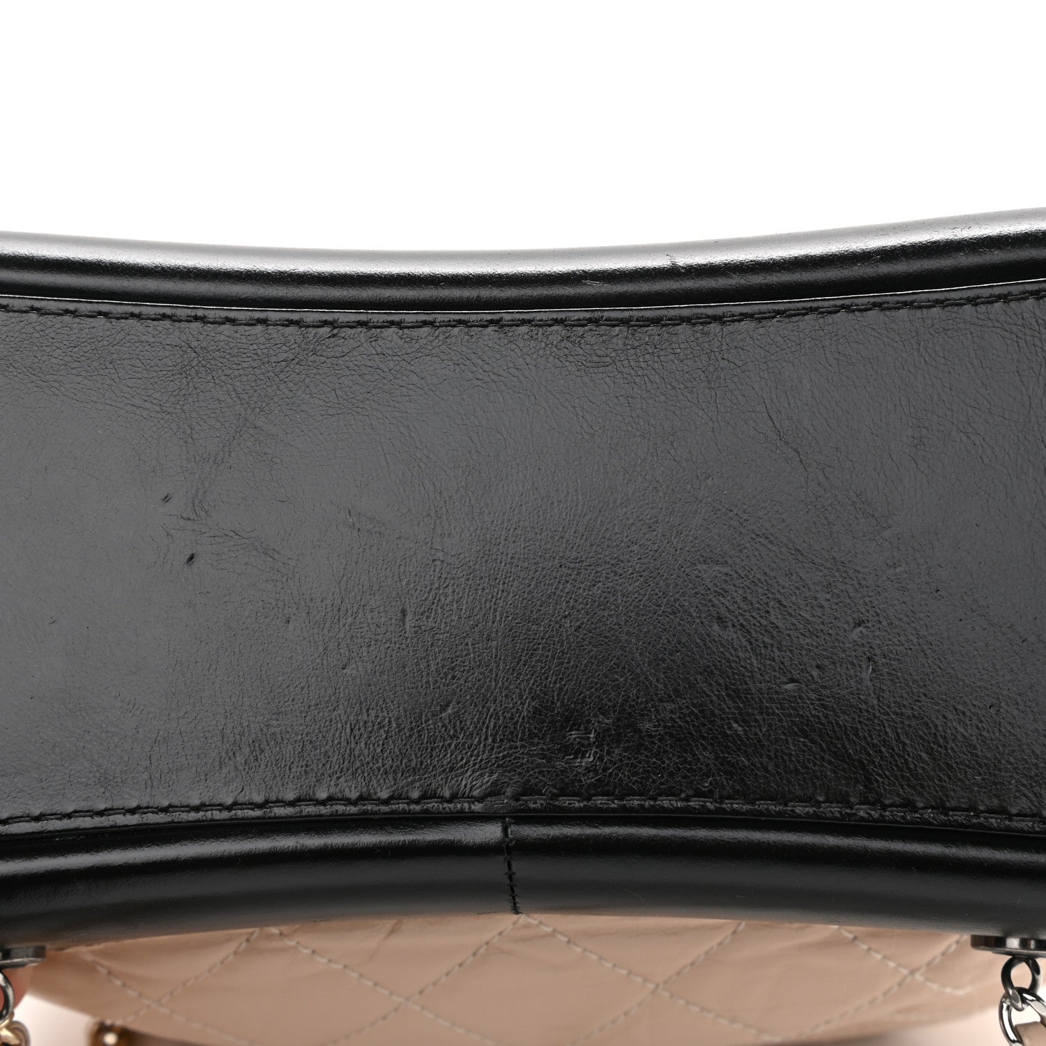 Chanel Aged Calfskin Quilted Small Gabrielle Backpack Beige Black 11 of 11