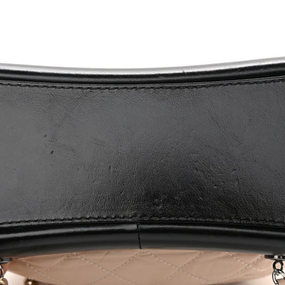Chanel Aged Calfskin Quilted Small Gabrielle Backpack Beige Black 11 of 11