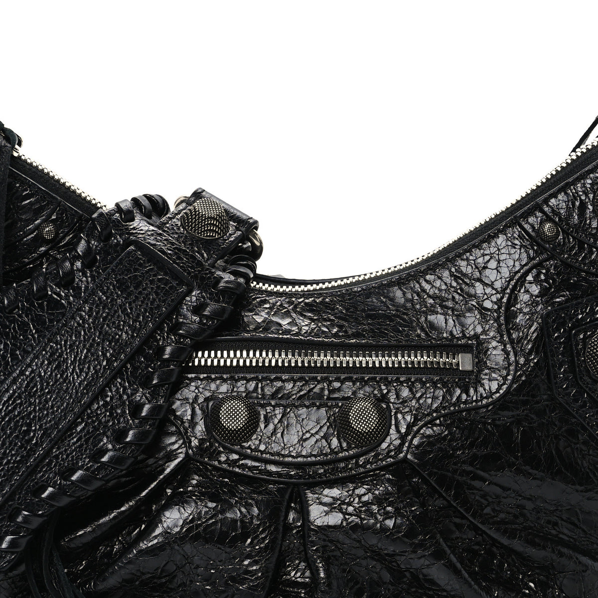 Agneau Arena Small Le Cagole Shoulder Bag Black