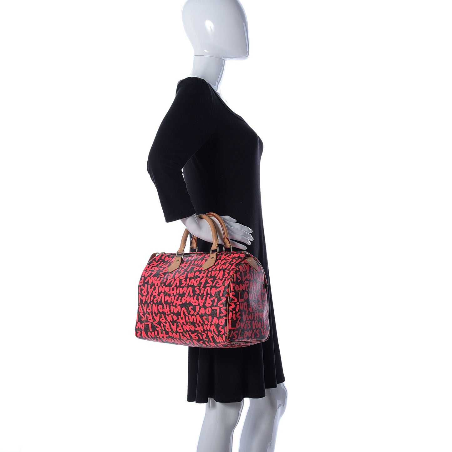 Monogram Graffiti Speedy 30 Fuchsia