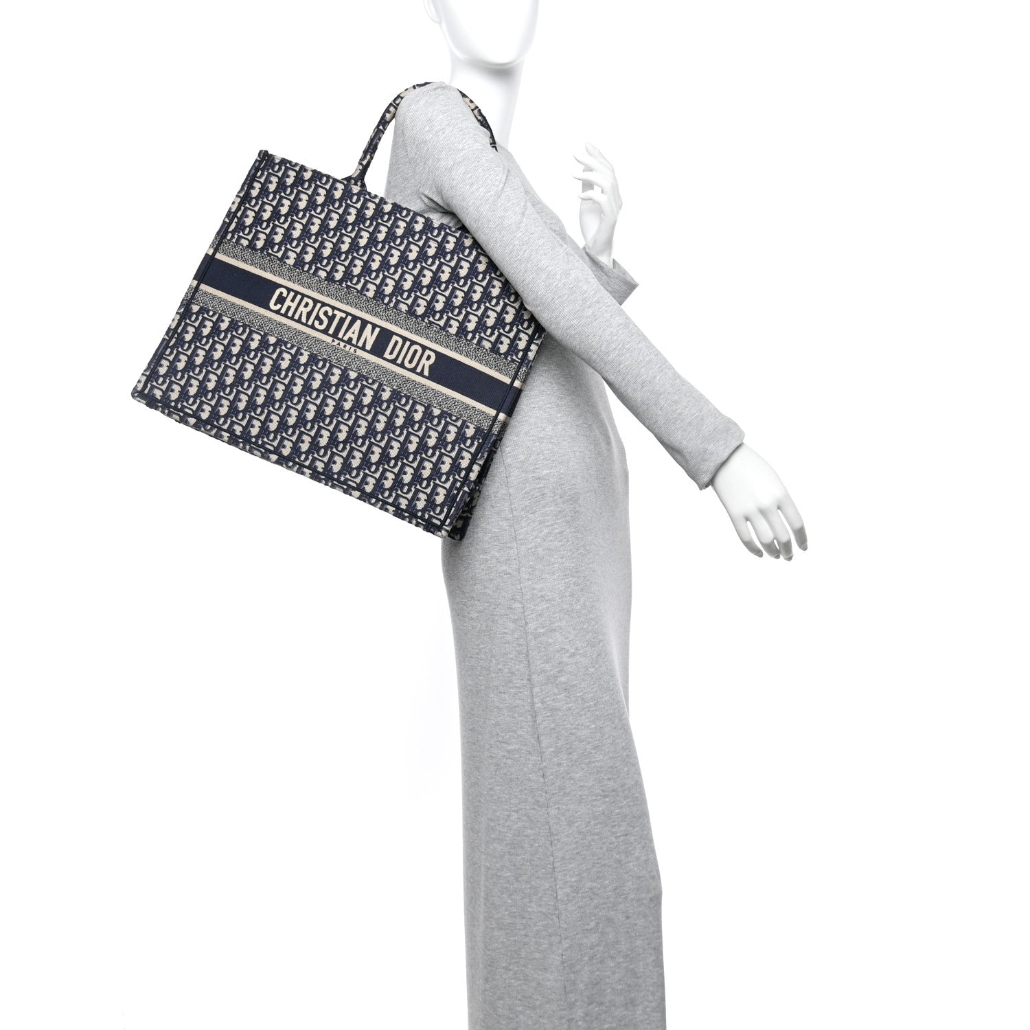 Christian Dior Oblique Large Book Tote Blue Multicolor 1788794