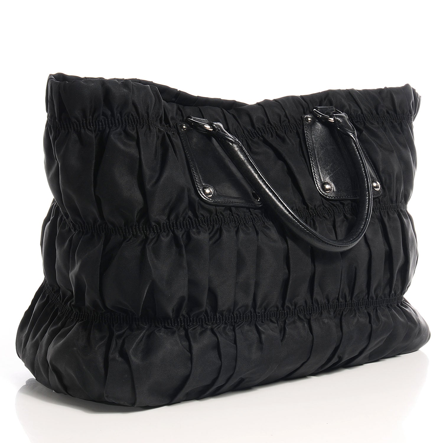 Prada Tessuto Nylon Gaufre Tote Nero Black 3 of 12