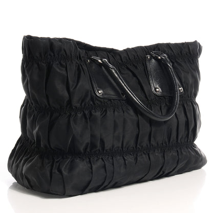 Prada Tessuto Nylon Gaufre Tote Nero Black 3 of 12