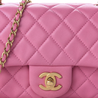 Chanel Lambskin Quilted Mini Pearl Crush Flap Pink 10 of 12