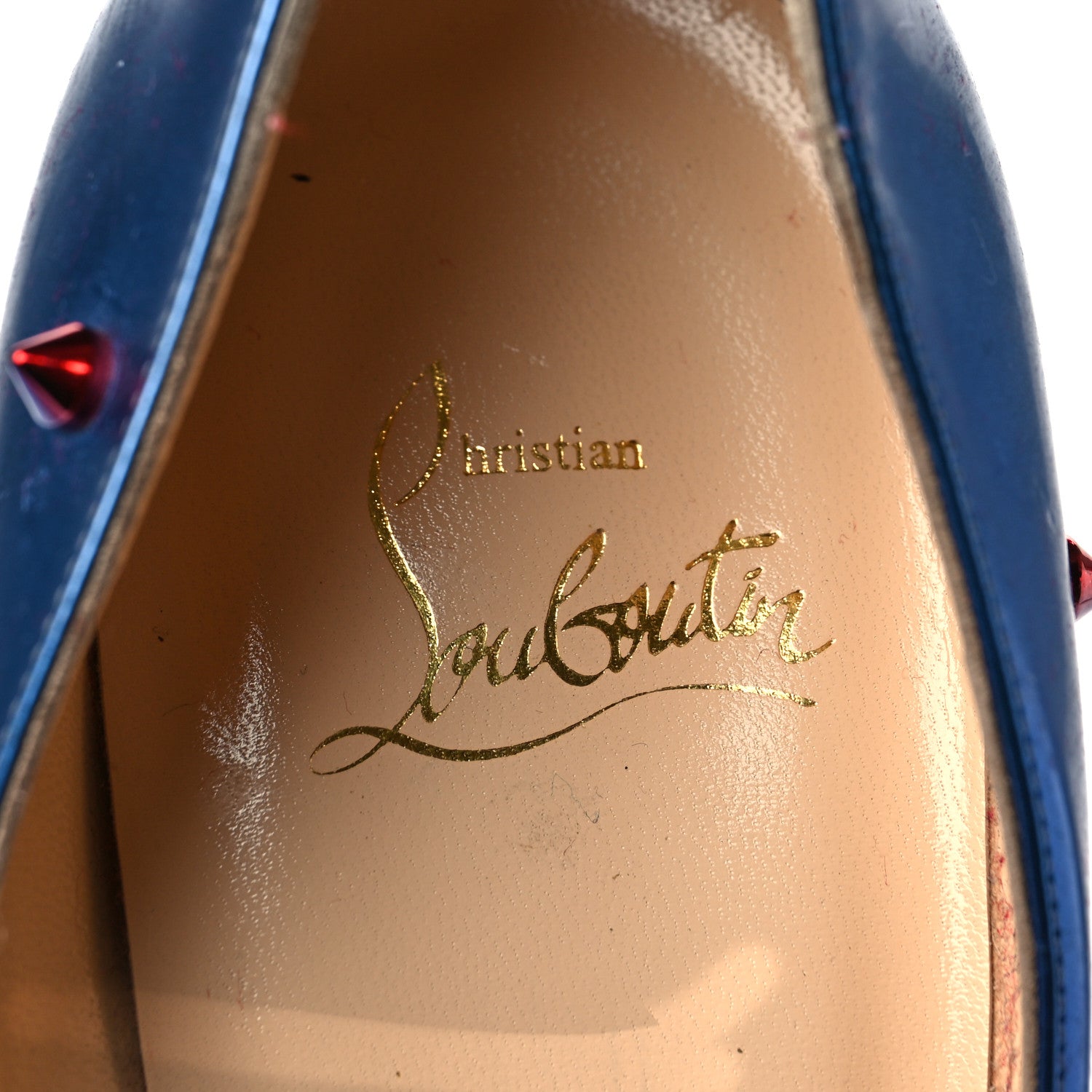 Christian Louboutin Patent Scarabe Degraspike 120 Pumps 38 Rose Digitale 9 of 12