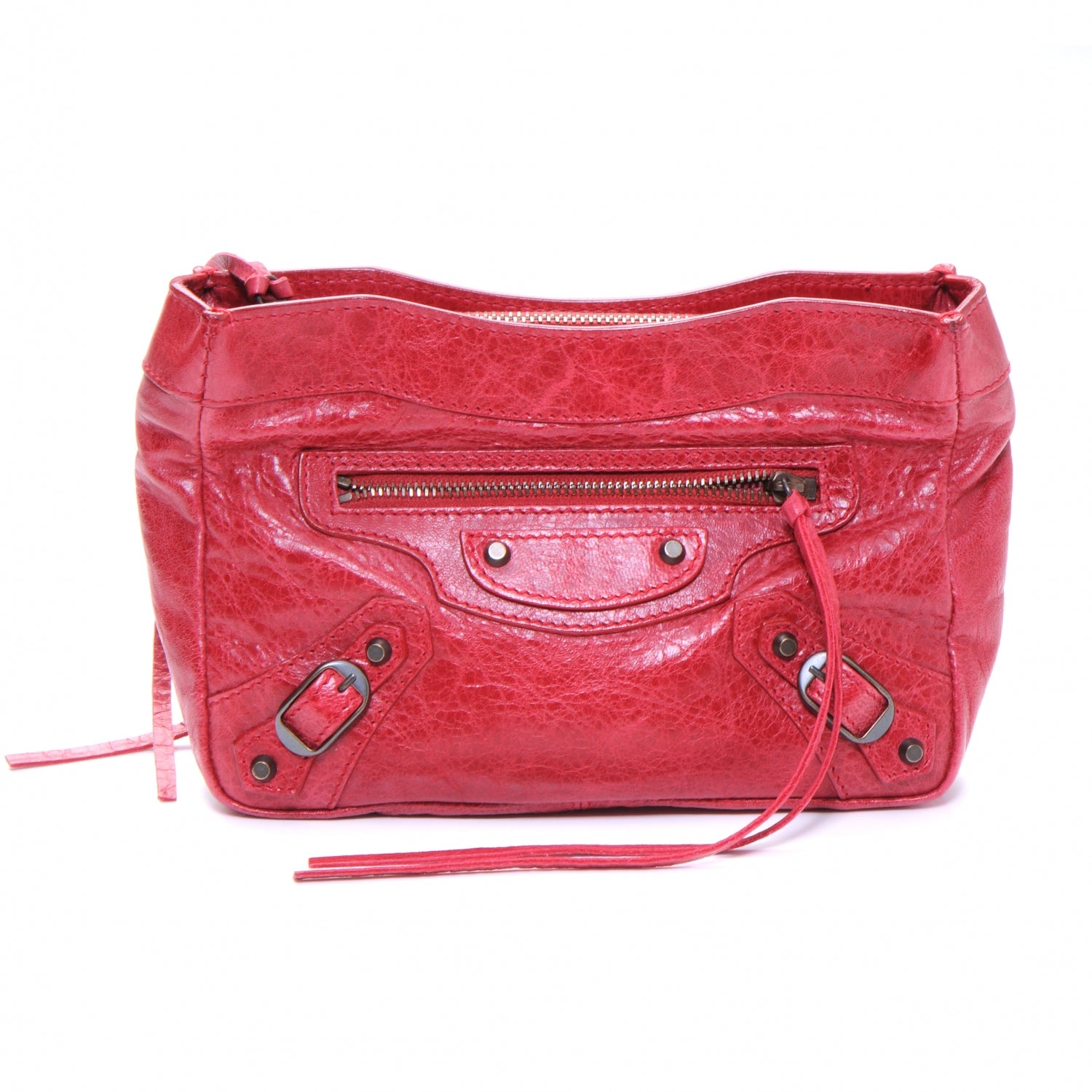 Balenciaga Chevre Porte Toilette Makeup Clutch Sang 1 of 7