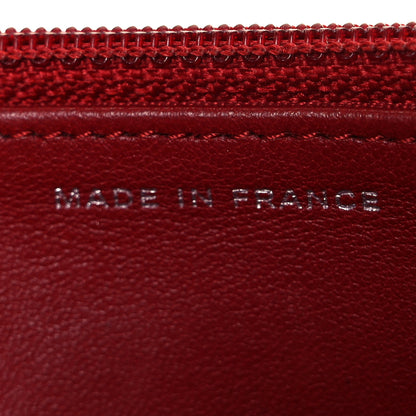 Chanel Lambskin Quilted Wallet On Chain WOC Red 19 of 28