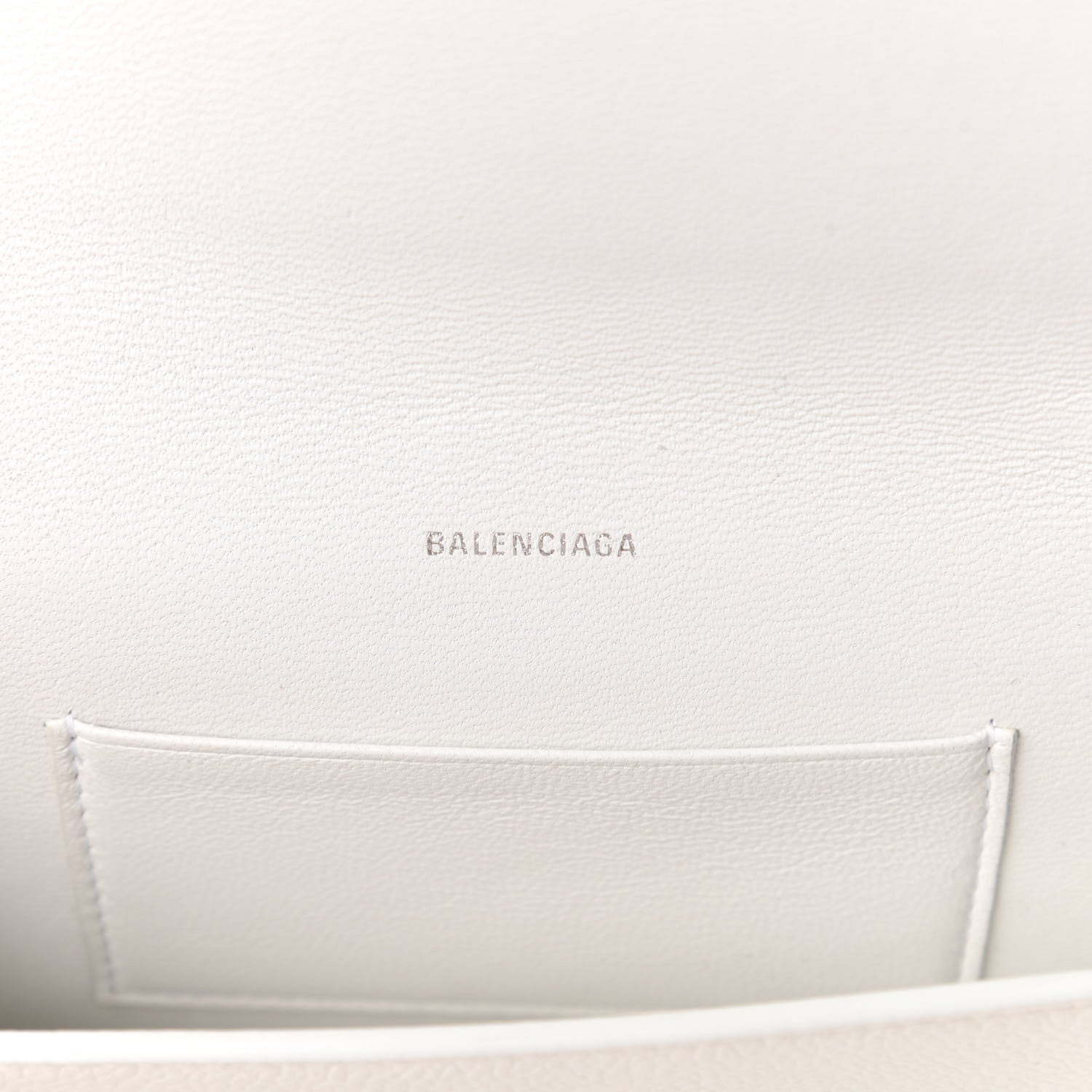 Balenciaga Grained Calfskin Logo Cash Phone Holder Wallet On Chain White Fluo Pink 8 of 10