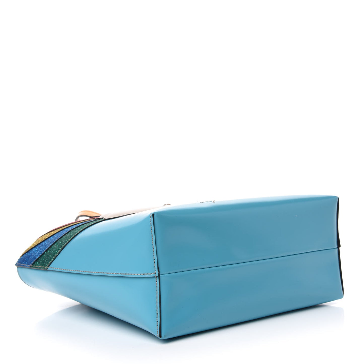 Calfskin Childrens Rainbow Tote Blue