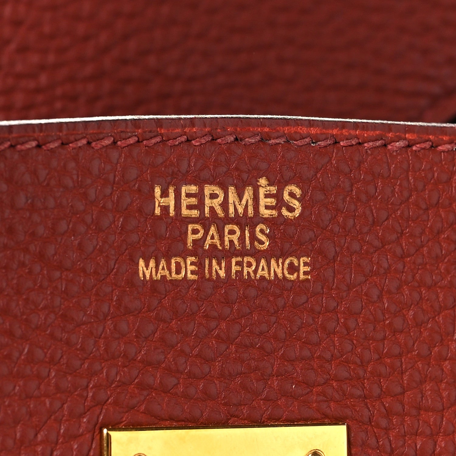 Hermes Togo Verso Birkin 35 Brique Ebene 6 of 14