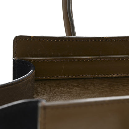 Celine Textured Calfskin Suede Tri-color Mini Luggage Cream 12 of 12