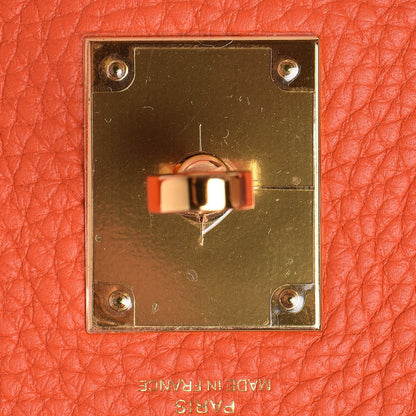 Hermes Taurillon Clemence Kelly Retourne 28 Orange Poppy 23 of 34
