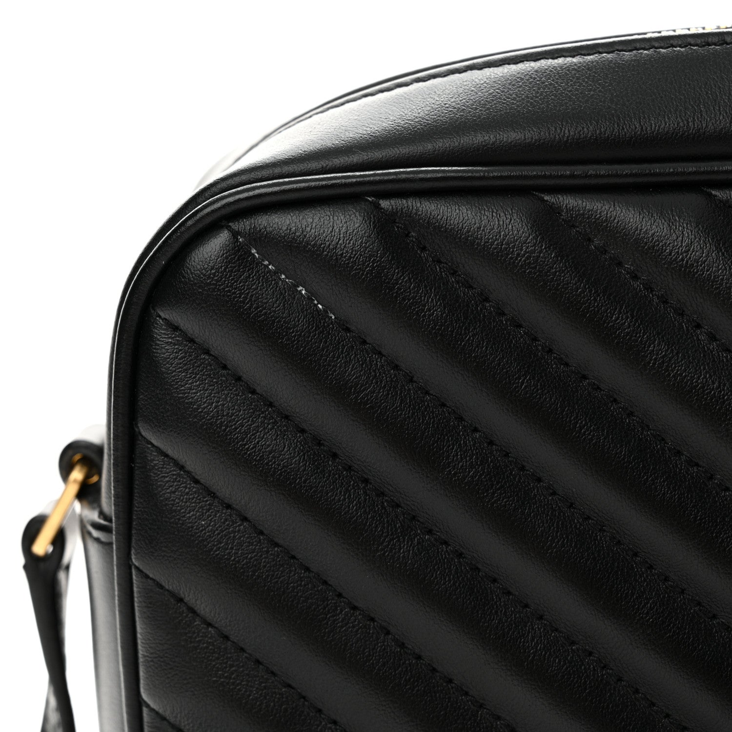 Saint Laurent Calfskin Matelasse Monogram Lou Camera Bag Black 13 of 14