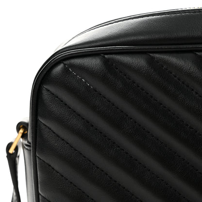 Saint Laurent Calfskin Matelasse Monogram Lou Camera Bag Black 13 of 14