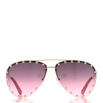 Louis Vuitton Metal The Party Aviator Sunglasses Z0924U Pink 2 of 9