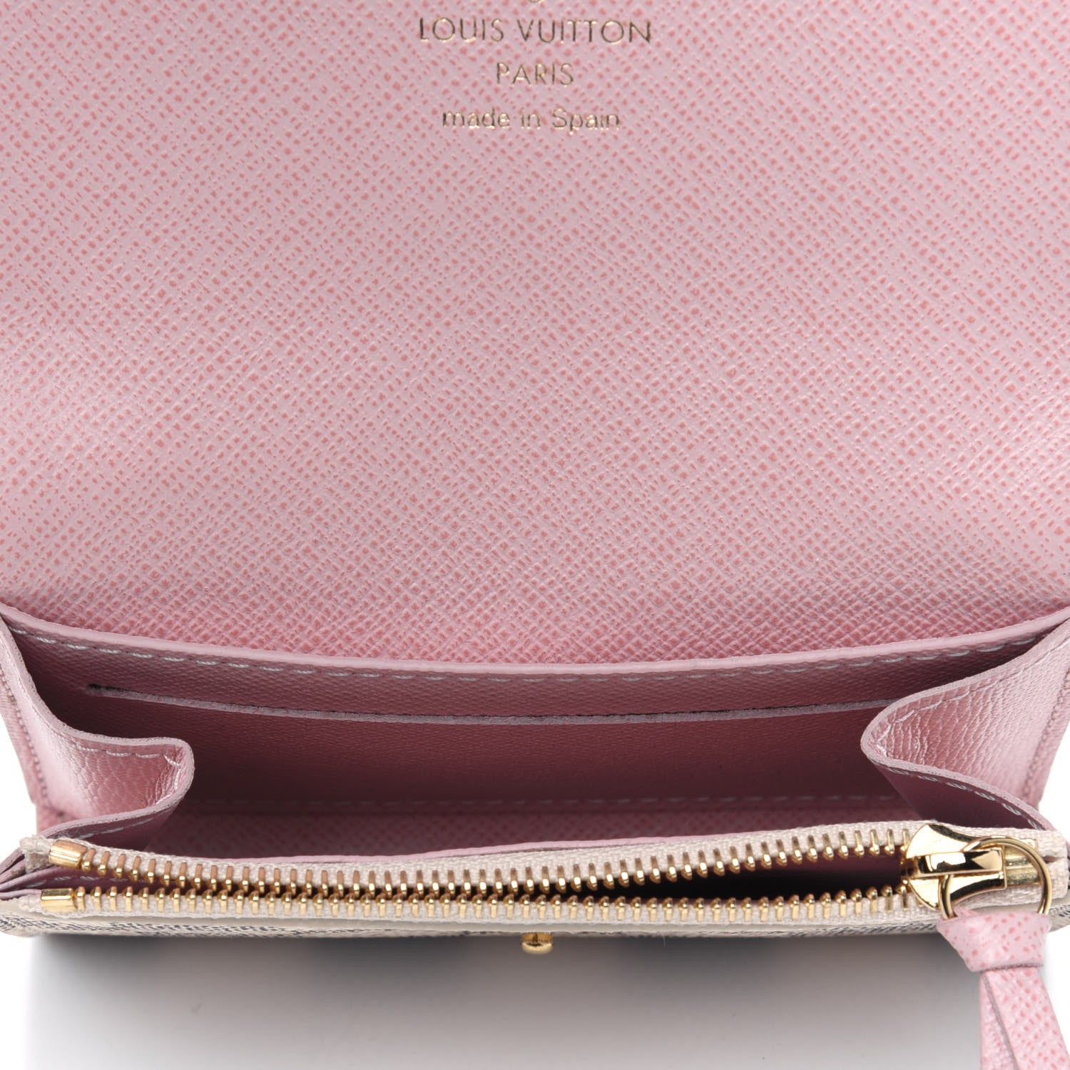 Louis Vuitton Damier Azur Rosalie Coin Purse Rose Ballerine 3 of 4