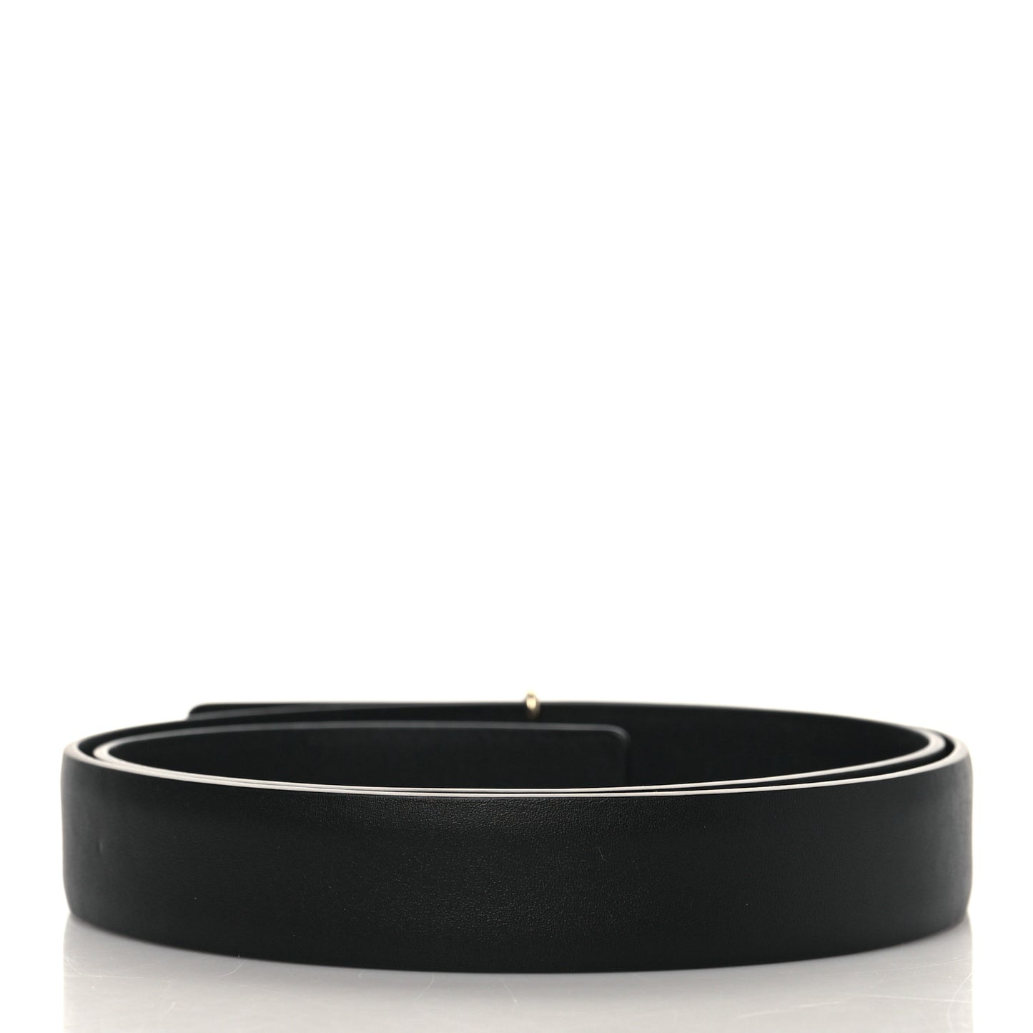 Calfskin Logo Belt 80 32 Black