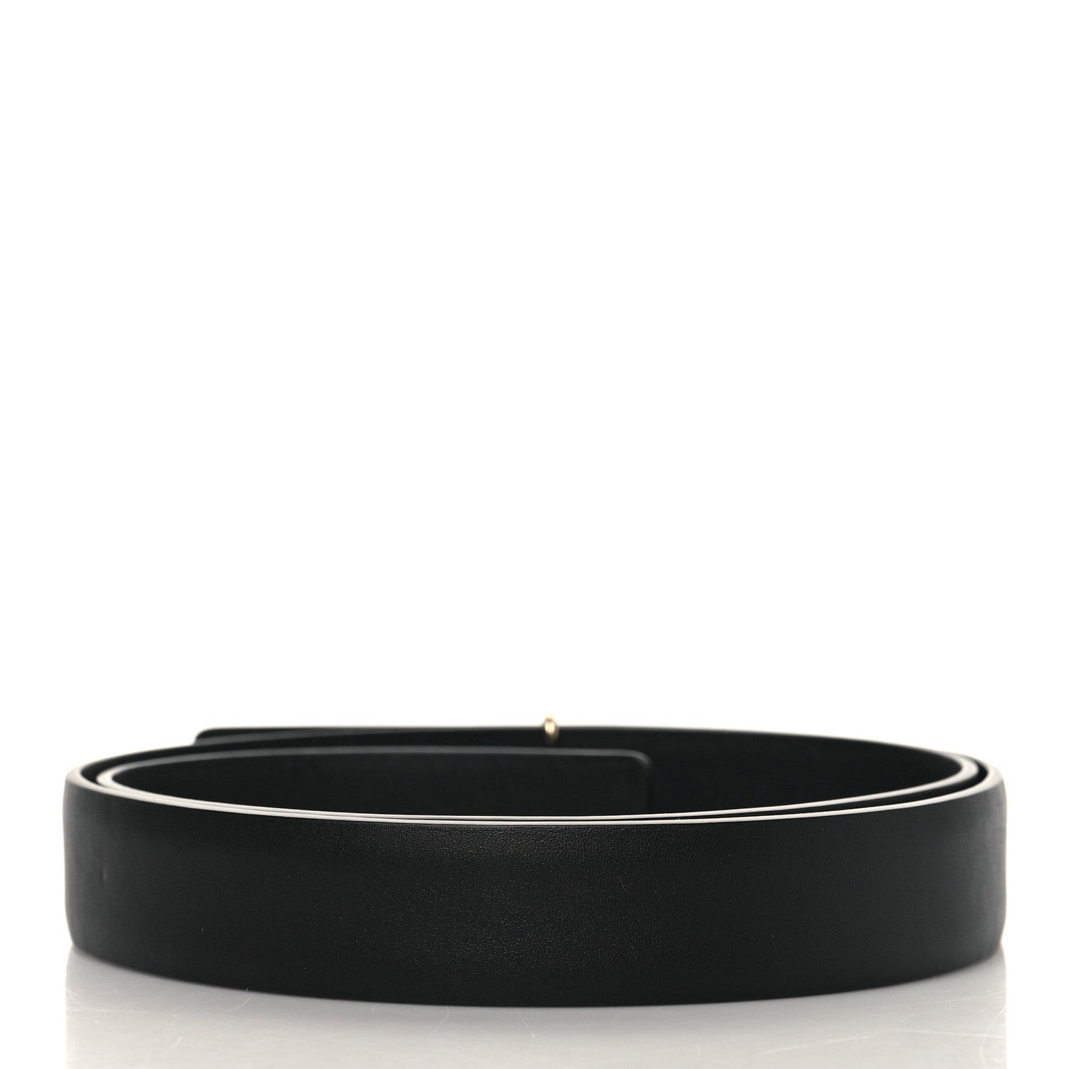 Chanel Calfskin Logo Belt 80 32 Black 2 of 5