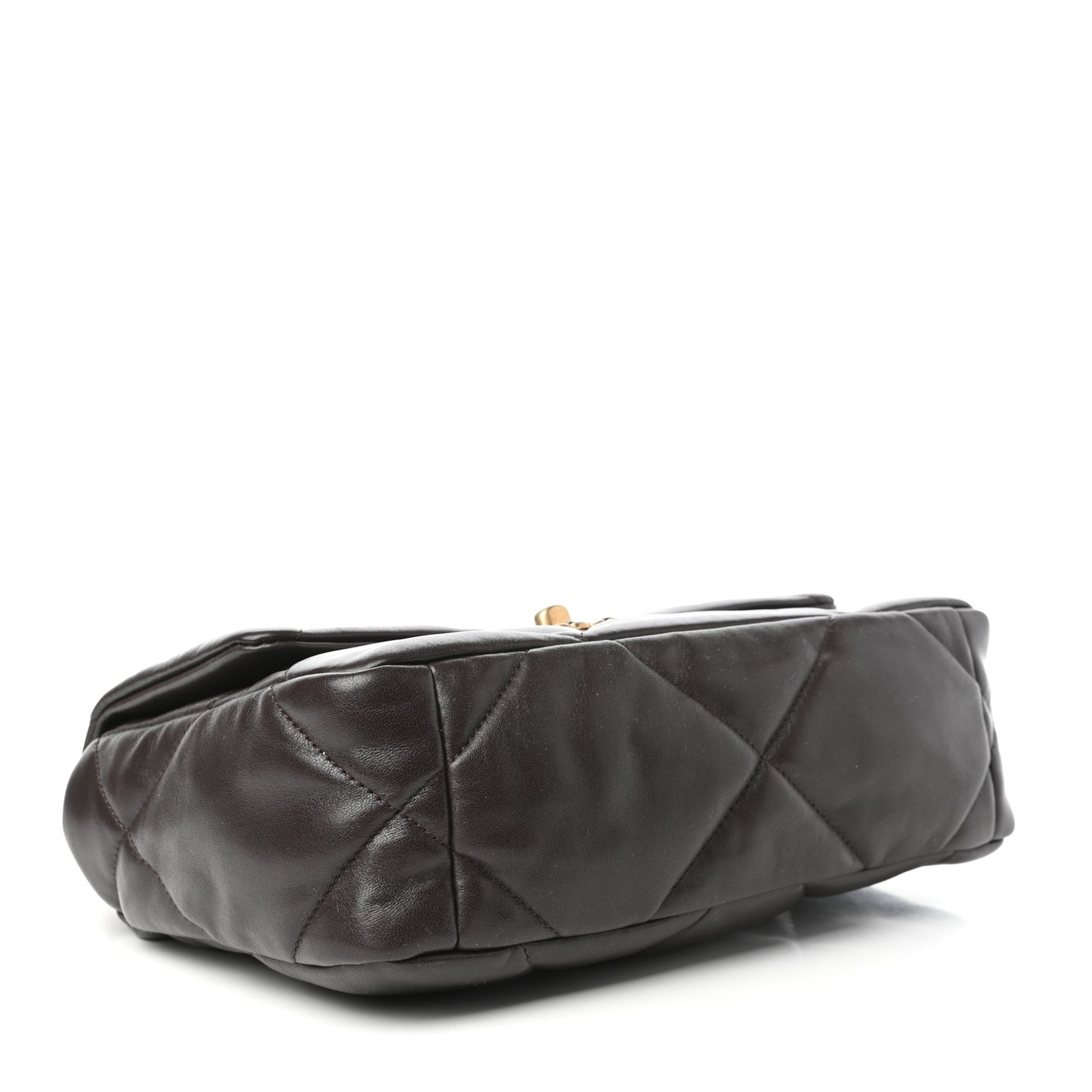 Lambskin Quilted Medium Chanel 19 Flap Dark Brown