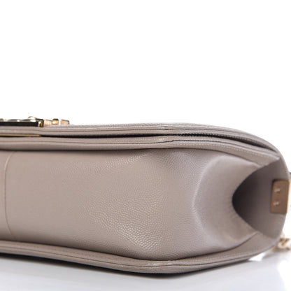 Chanel Caviar Quilted Medium Boy Flap Dark Beige 7 of 10