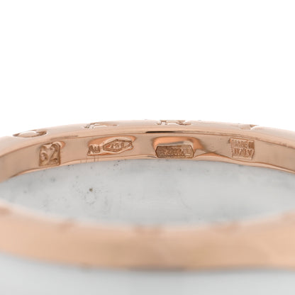 Bulgari 18K Rose Gold White Ceramic B.Zero1 Two-Band Ring 62 10 4 of 4