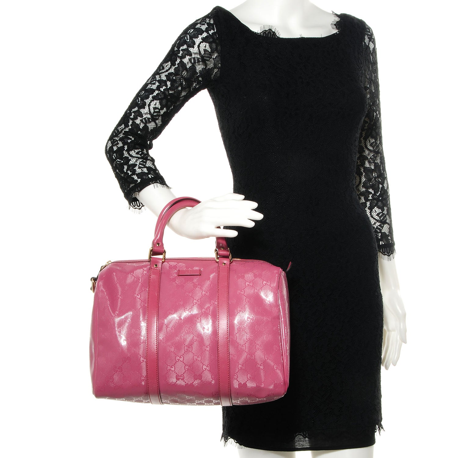 Gucci Imprime Monogram Medium Joy Boston Vintage Rose 2 of 7