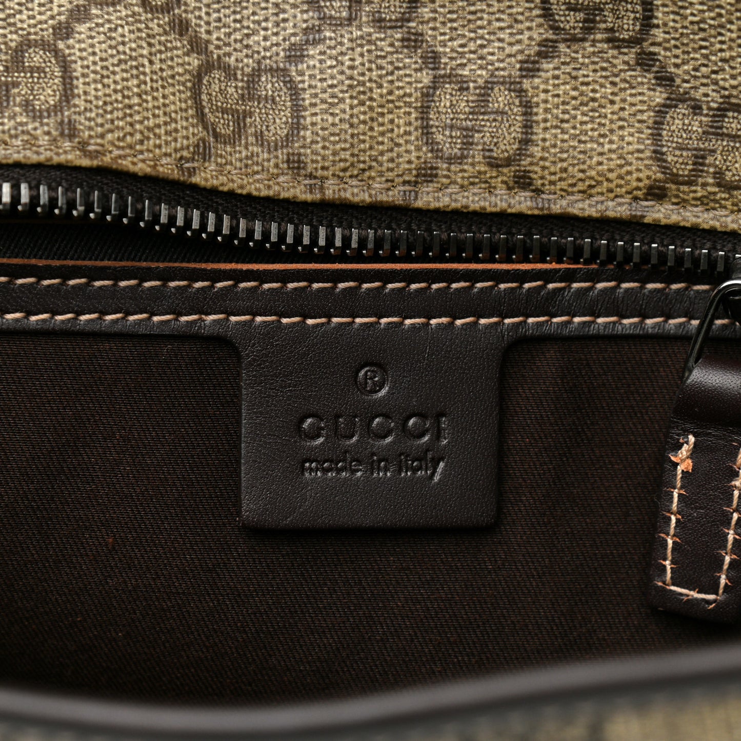 GG Supreme Monogram Small Joy Tote Dark Brown
