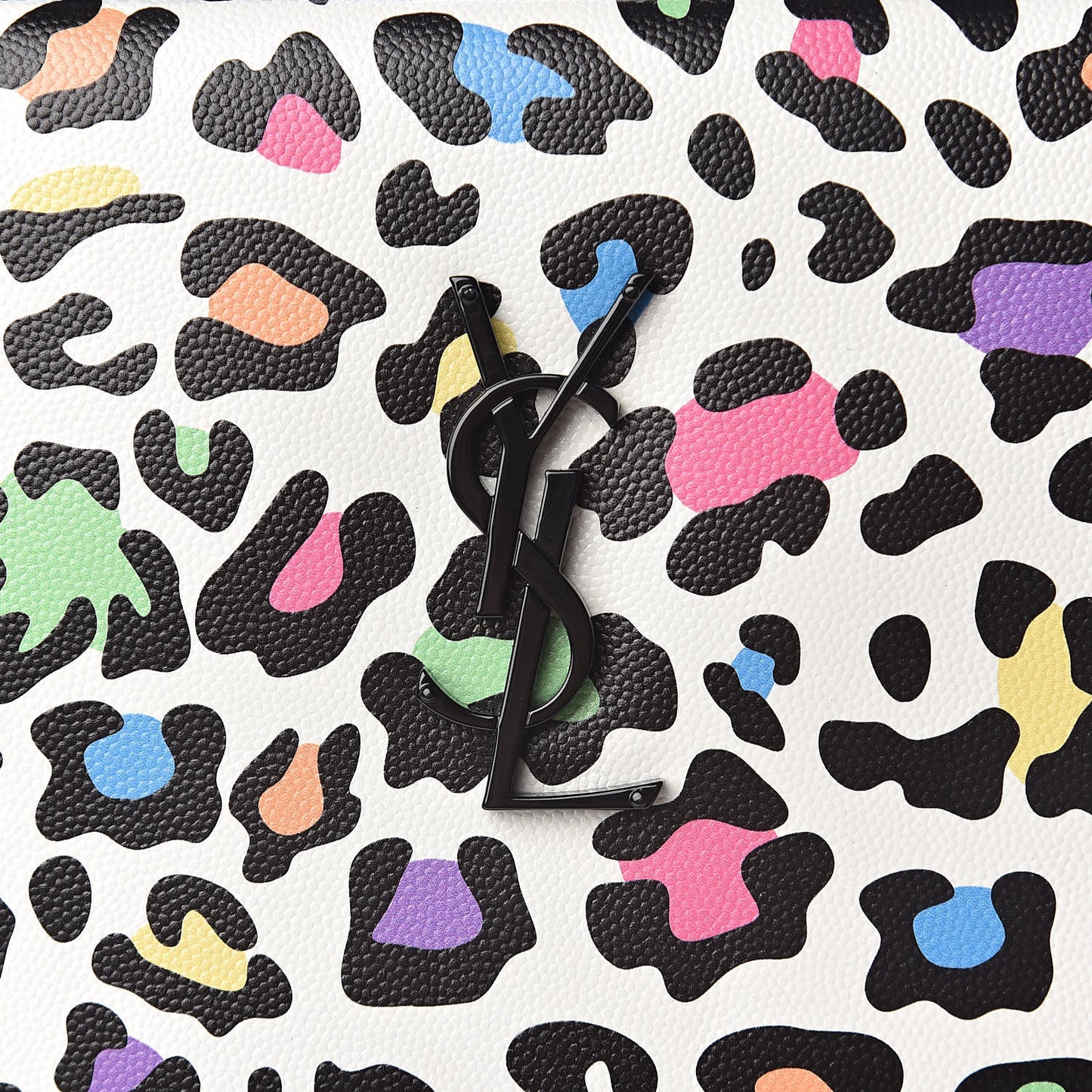 Grain De Poudre Medium Classic Monogram Multicolor Leopard Print Camera Bag Black