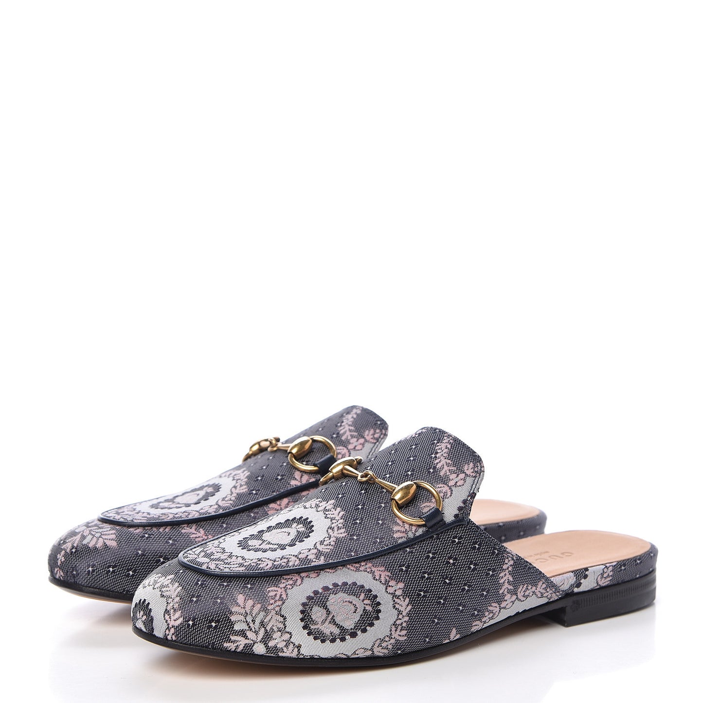 Jacquard Floral Womens Princetown Slippers 34 Multicolor