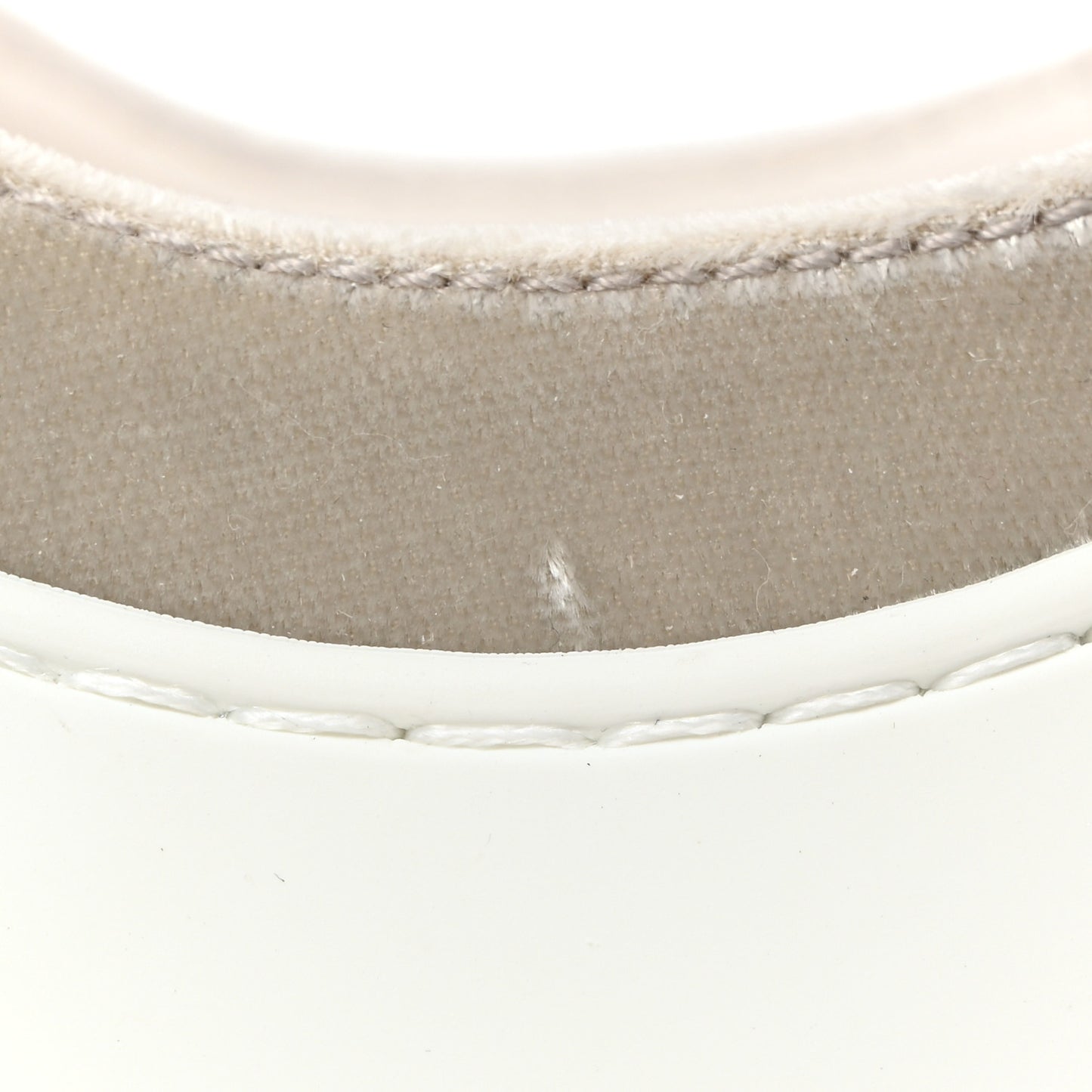 Velvet Calfskin Womens CC Sneakers 41 White Silver